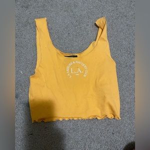 yellow crop top